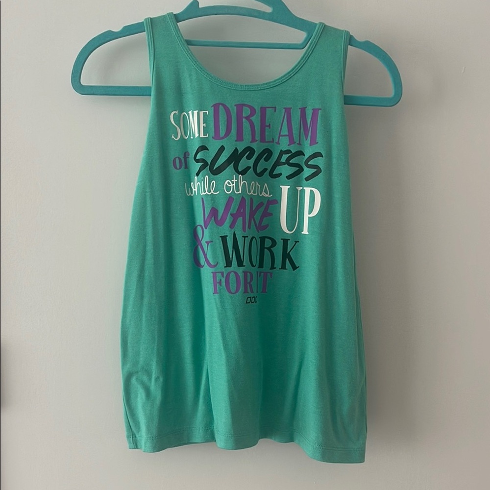 Lorna Jane Teal Graphic Tank Top